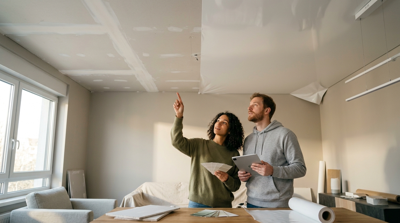 Натяжной потолок vs гипсокартон: что выбрать в 2026 году