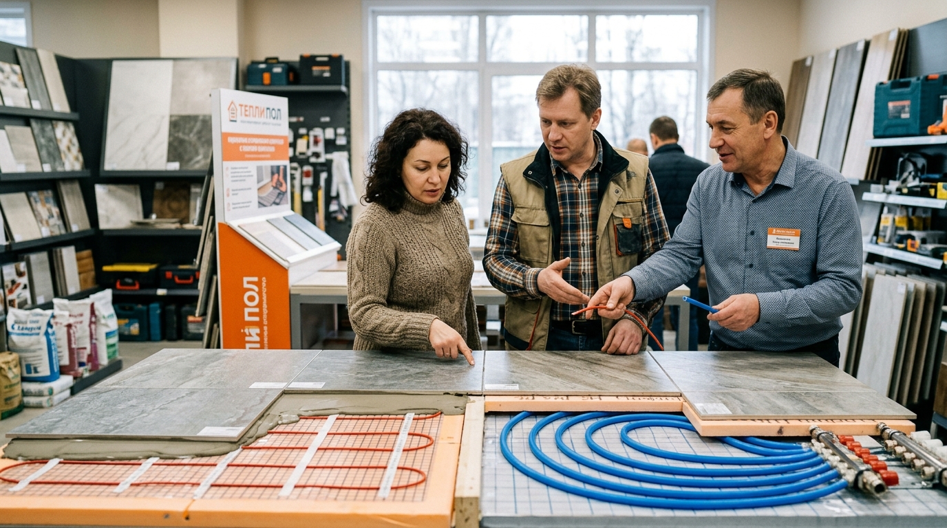 Какой теплый пол под плитку выбрать: электрический или водяной?