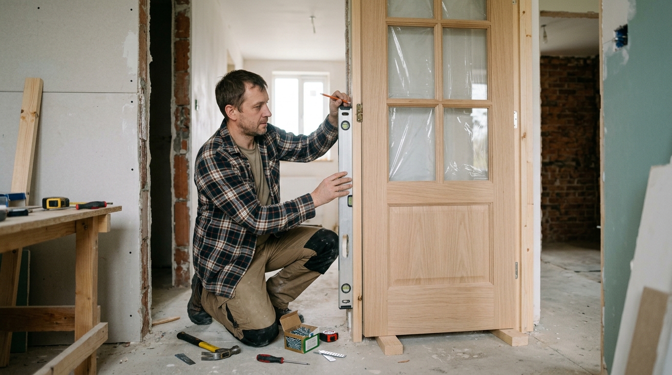 Как установить межкомнатную дверь самостоятельно: полный гайд с размерами и технологией